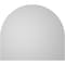 Ekena Millwork Round Top Surface Mount PVC Gable Vent w/ 2"W x 2"P Brickmould Sill Frame, 30"W x 26"H GVPRT30X2603SN - alternate 5
